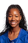 Portrait of Daia Hansford wearing a blue dress